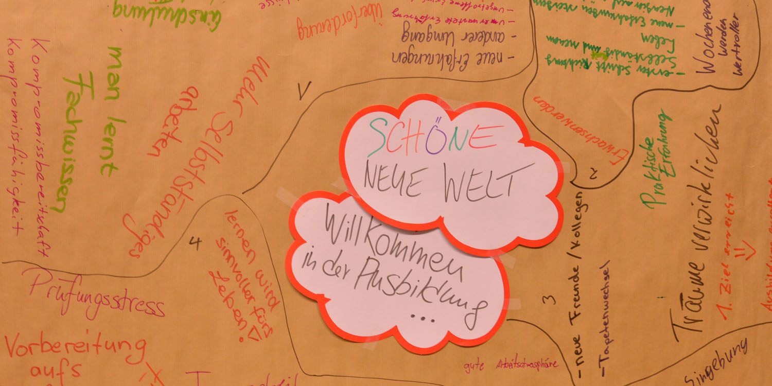 Gedanken auf Flipchart