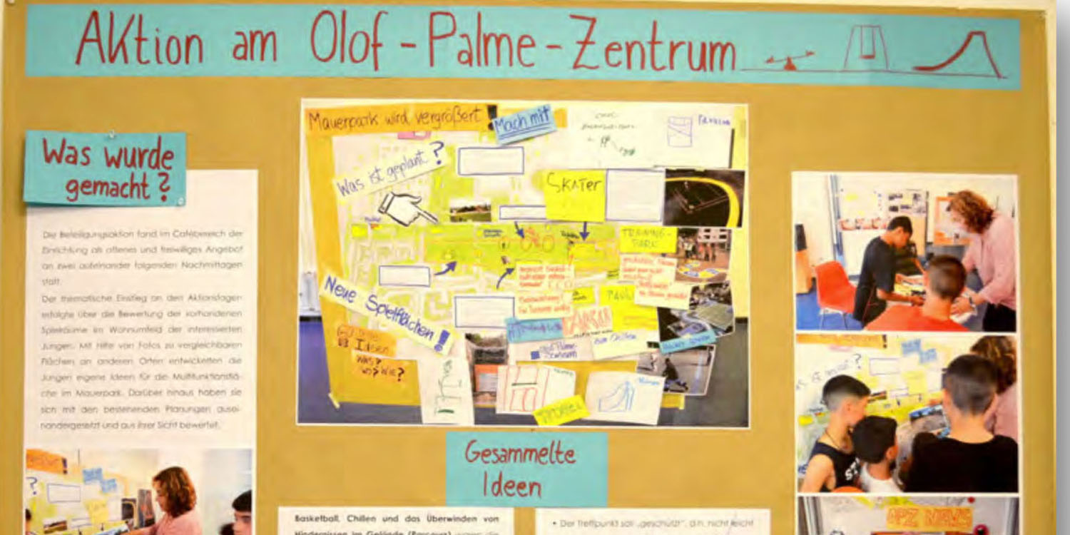 Plakat zu "Aktion am Olof-Palme-Zentrum"