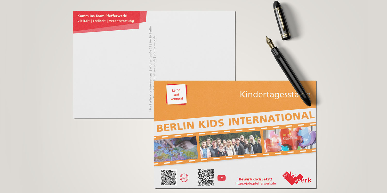 Postkarte Berlin Kids International Kita